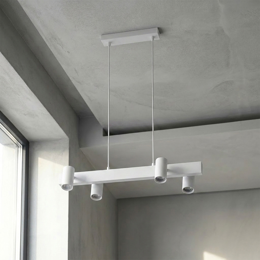 Brilagi - Lustră suspendată pe cablu SELE 4xGU10/30W/230V albă