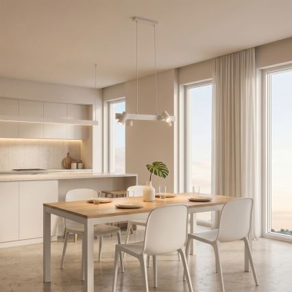 Brilagi - Lustră suspendată pe cablu SELE 4xGU10/30W/230V albă
