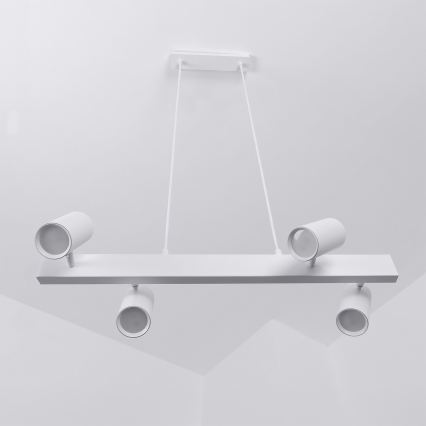 Brilagi - Lustră suspendată pe cablu SELE 4xGU10/30W/230V albă