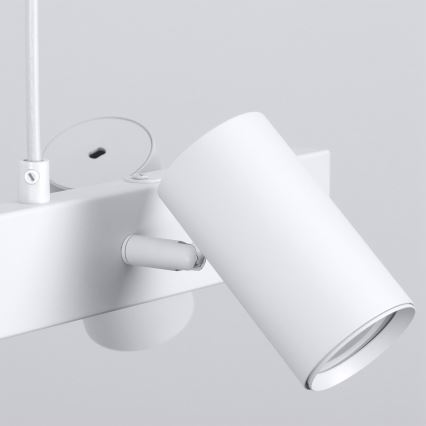 Brilagi - Lustră suspendată pe cablu SELE 4xGU10/30W/230V albă
