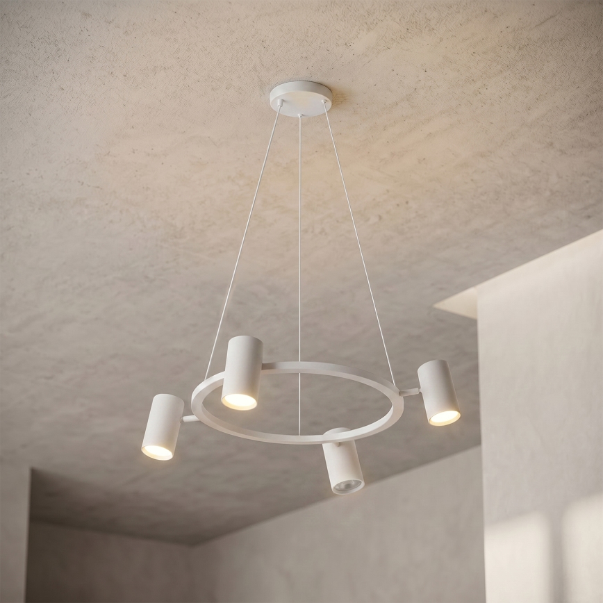Brilagi - Lustră suspendată pe cablu SELE 4xGU10/30W/230V albă