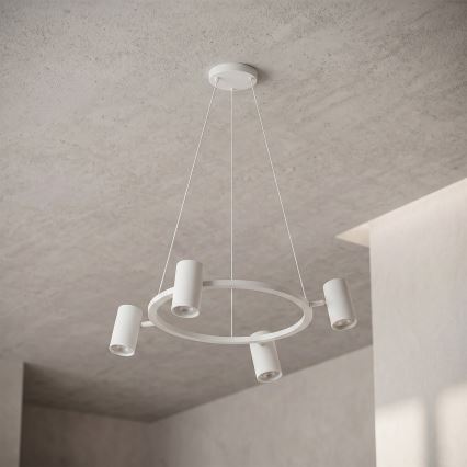 Brilagi - Lustră suspendată pe cablu SELE 4xGU10/30W/230V albă
