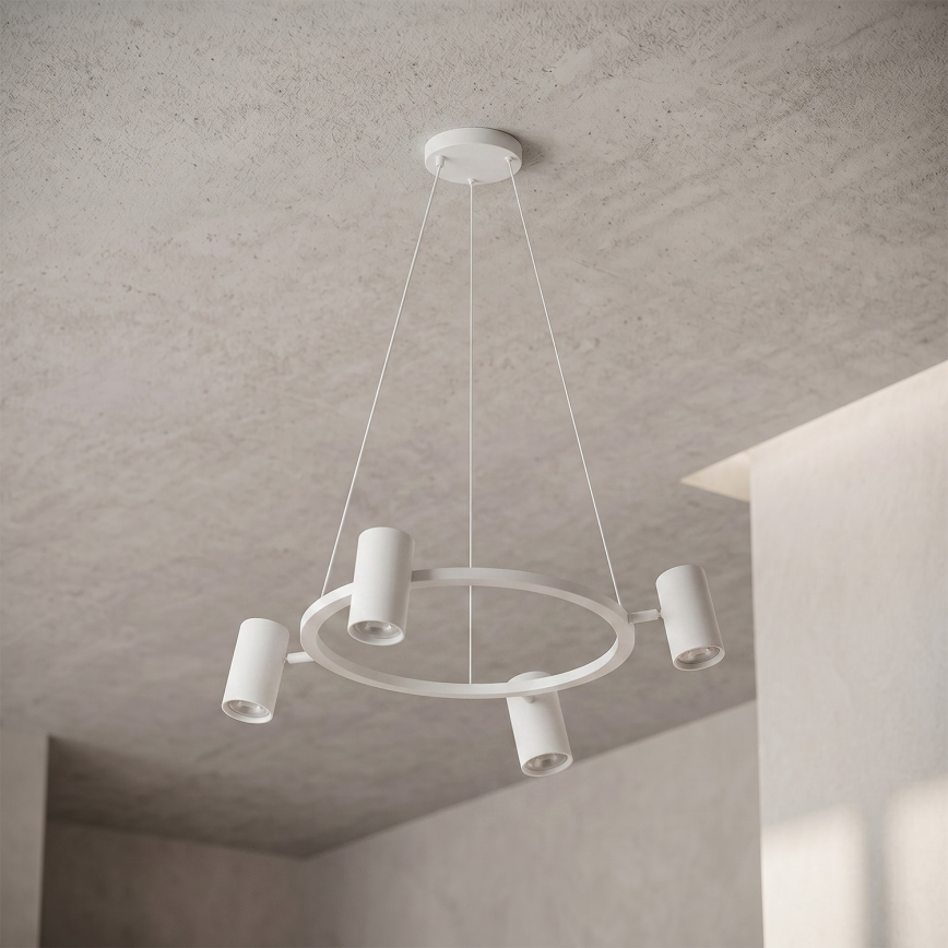 Brilagi - Lustră suspendată pe cablu SELE 4xGU10/30W/230V albă