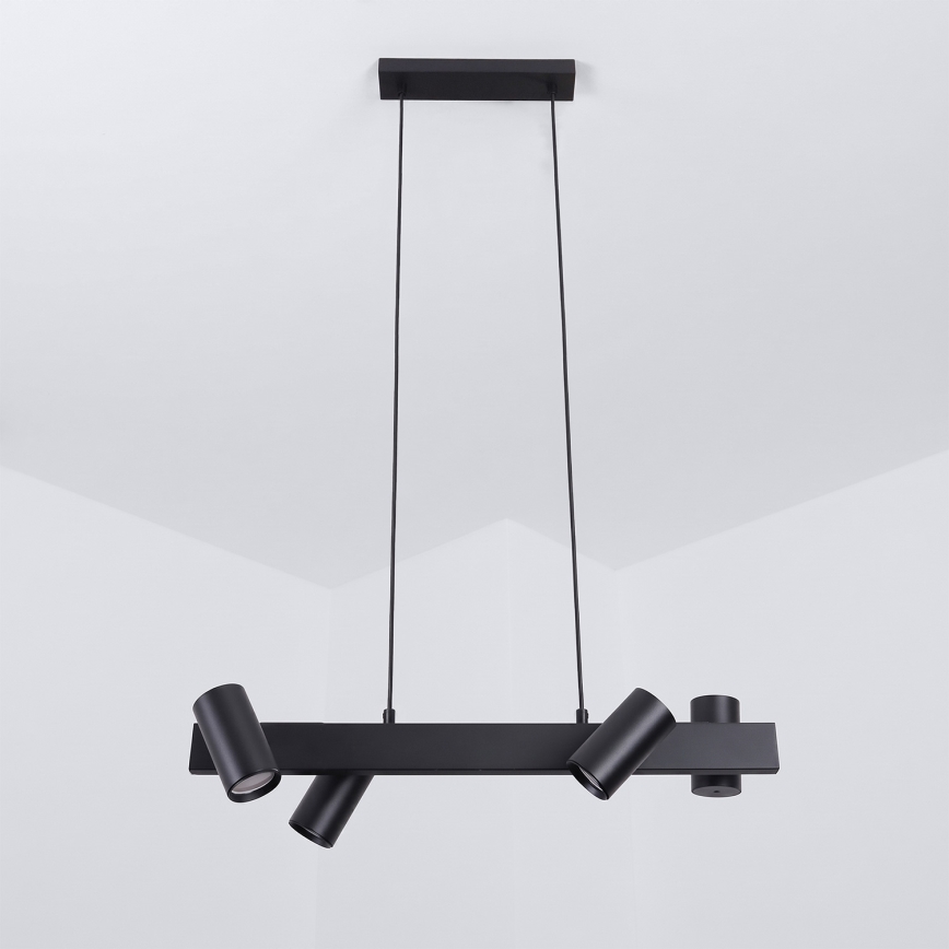 Brilagi - Lustră suspendată pe cablu SELE 4xGU10/30W/230V, neagră