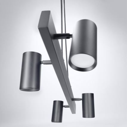 Brilagi - Lustră suspendată pe cablu SELE 4xGU10/30W/230V, neagră