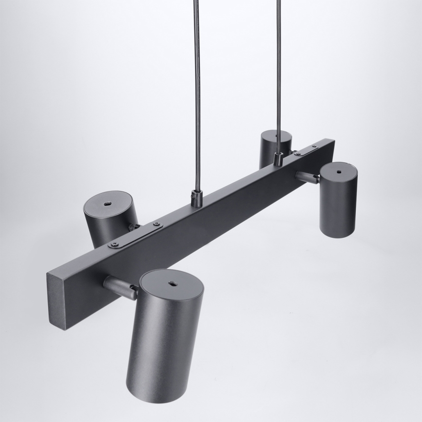 Brilagi - Lustră suspendată pe cablu SELE 4xGU10/30W/230V, neagră