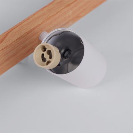 Brilagi - Lustră suspendată pe cablu SELE 6xGU10/30W/230V albă/finisaj stejar