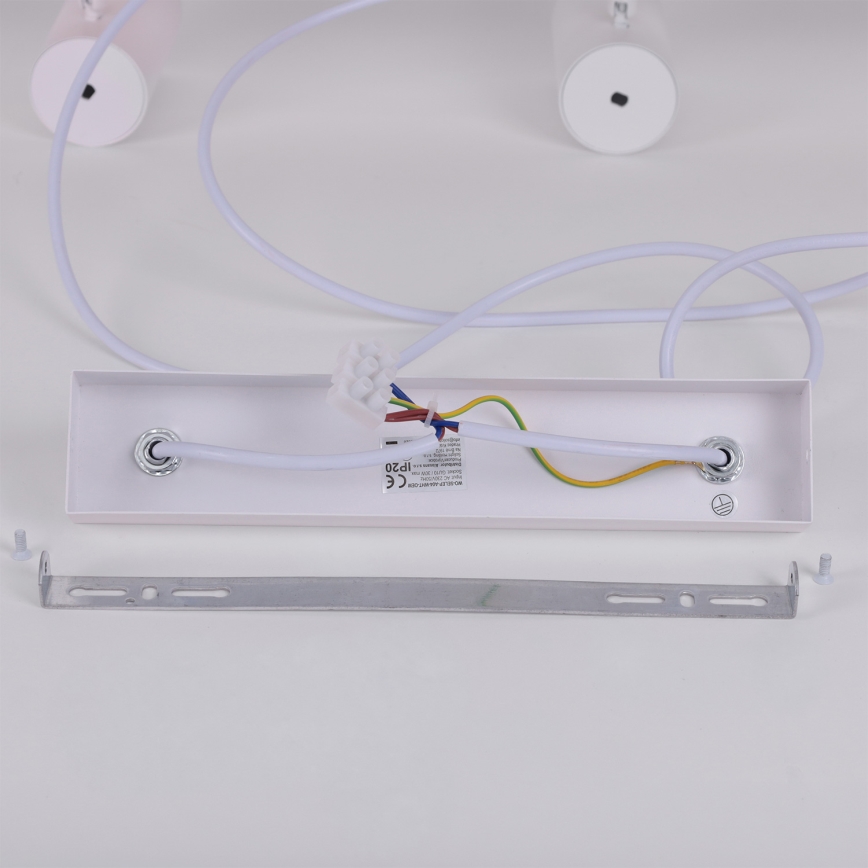 Brilagi - Lustră suspendată pe cablu SELE 6xGU10/30W/230V albă/finisaj stejar