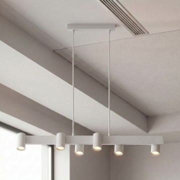 Brilagi - Lustră suspendată pe cablu SELE 6xGU10/30W/230V albă