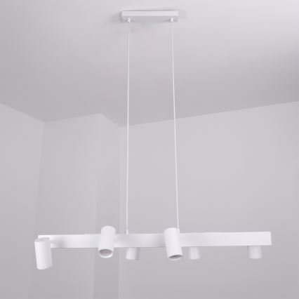Brilagi - Lustră suspendată pe cablu SELE 6xGU10/30W/230V albă