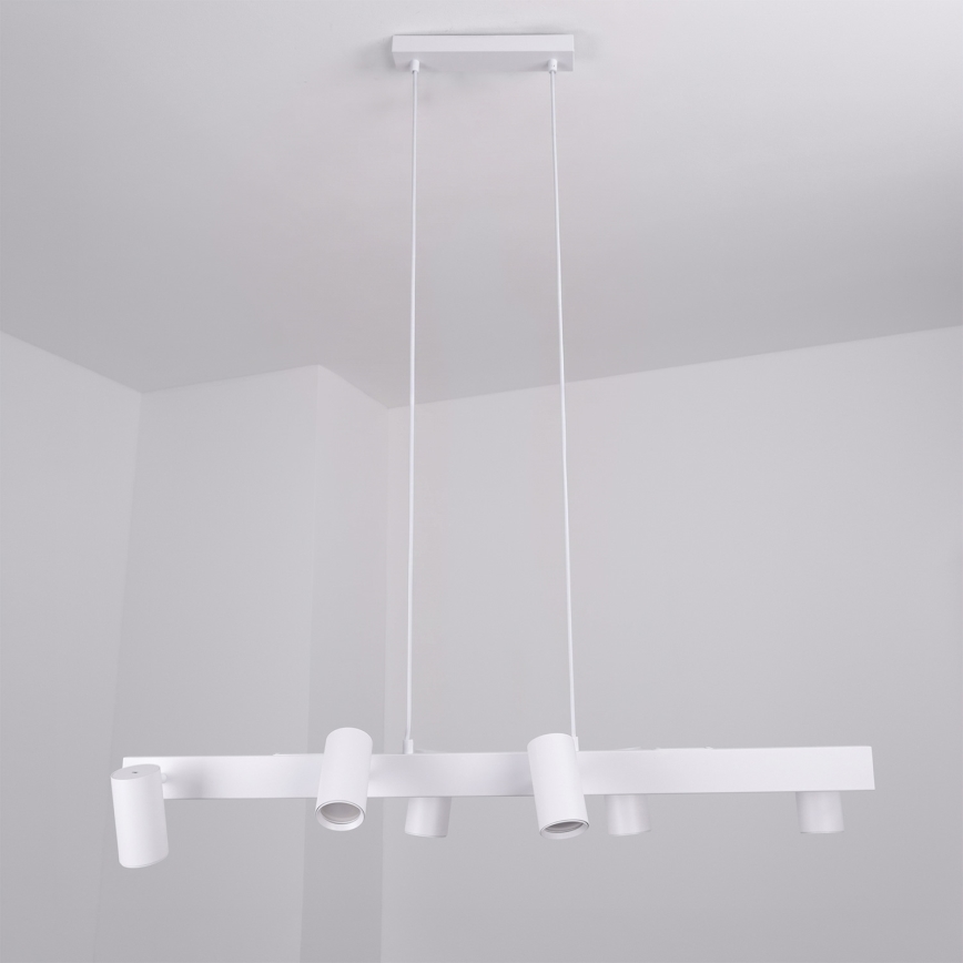 Brilagi - Lustră suspendată pe cablu SELE 6xGU10/30W/230V albă