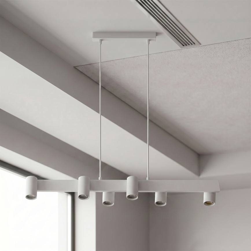 Brilagi - Lustră suspendată pe cablu SELE 6xGU10/30W/230V albă