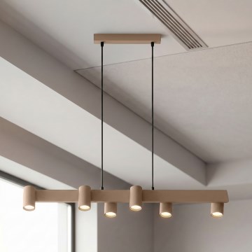 Brilagi - Lustră suspendată pe cablu SELE 6xGU10/30W/230V bej