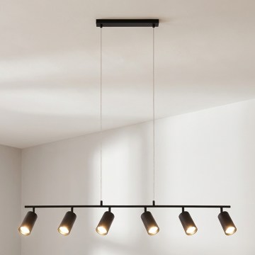 Brilagi - Lustră suspendată pe cablu SELE 6xGU10/30W/230V, neagră