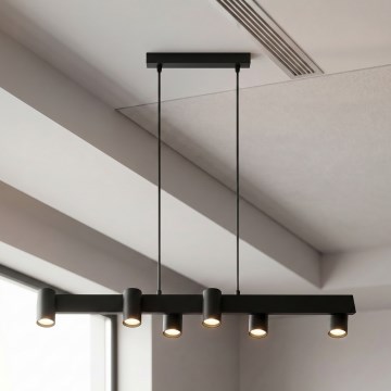 Brilagi - Lustră suspendată pe cablu SELE 6xGU10/30W/230V neagră