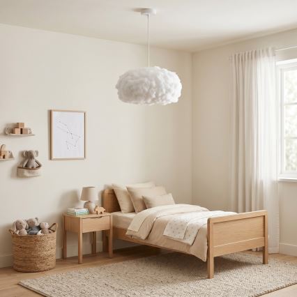 Brilagi - Lustră suspendată pe cablu SOLEAIR 1xE27/60W/230V Ø 45 cm albă