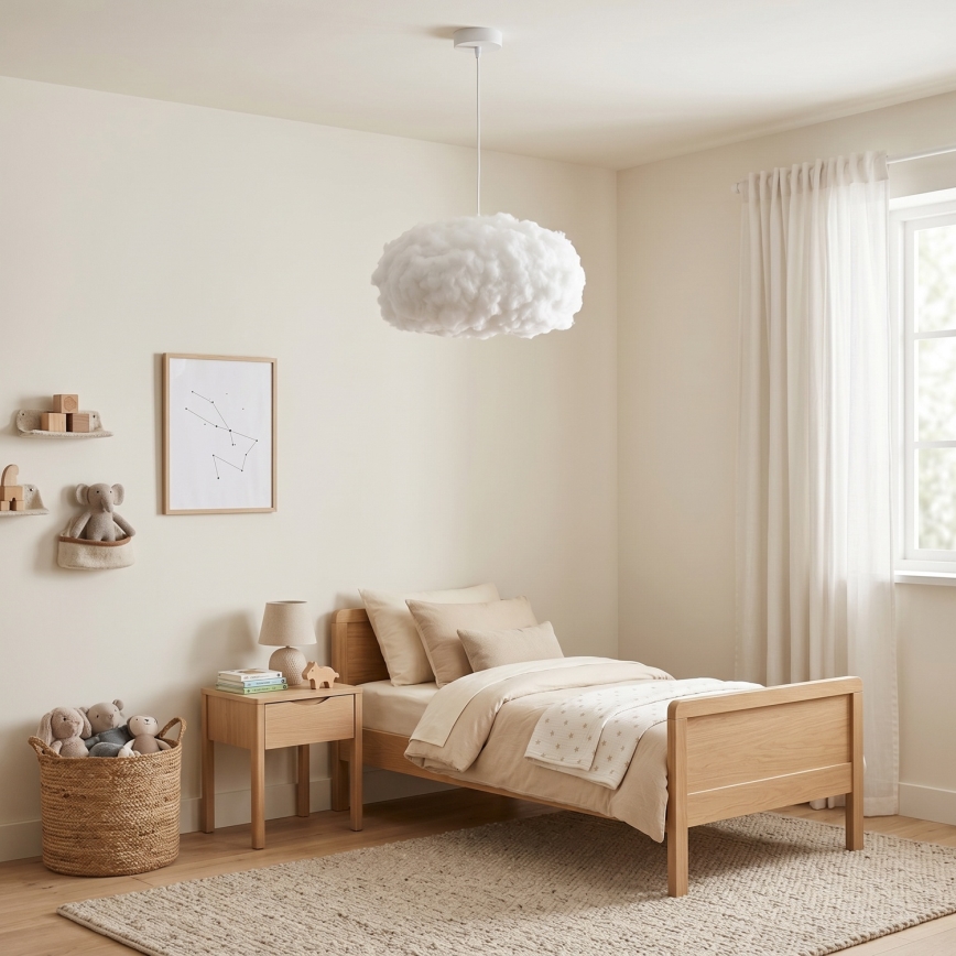 Brilagi - Lustră suspendată pe cablu SOLEAIR 1xE27/60W/230V Ø 45 cm albă