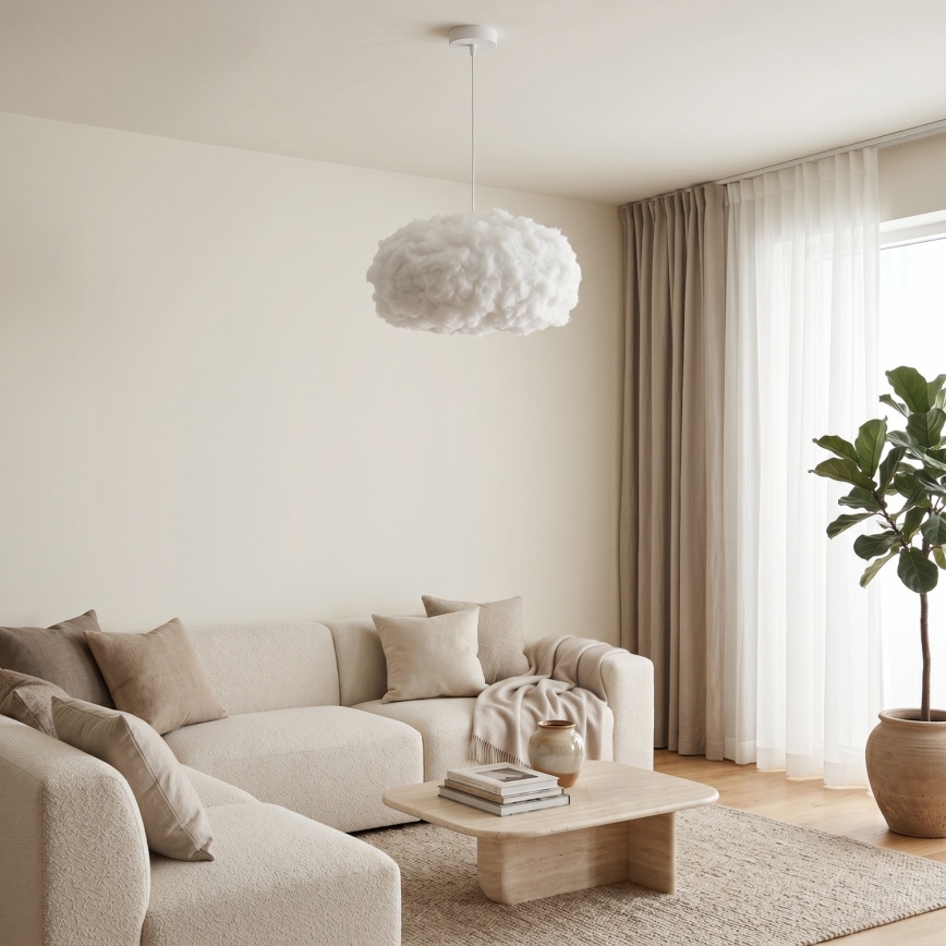 Brilagi - Lustră suspendată pe cablu SOLEAIR 1xE27/60W/230V Ø 45 cm albă