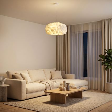 Brilagi - Lustră suspendată pe cablu SOLEAIR 1xE27/60W/230V Ø 45 cm albă