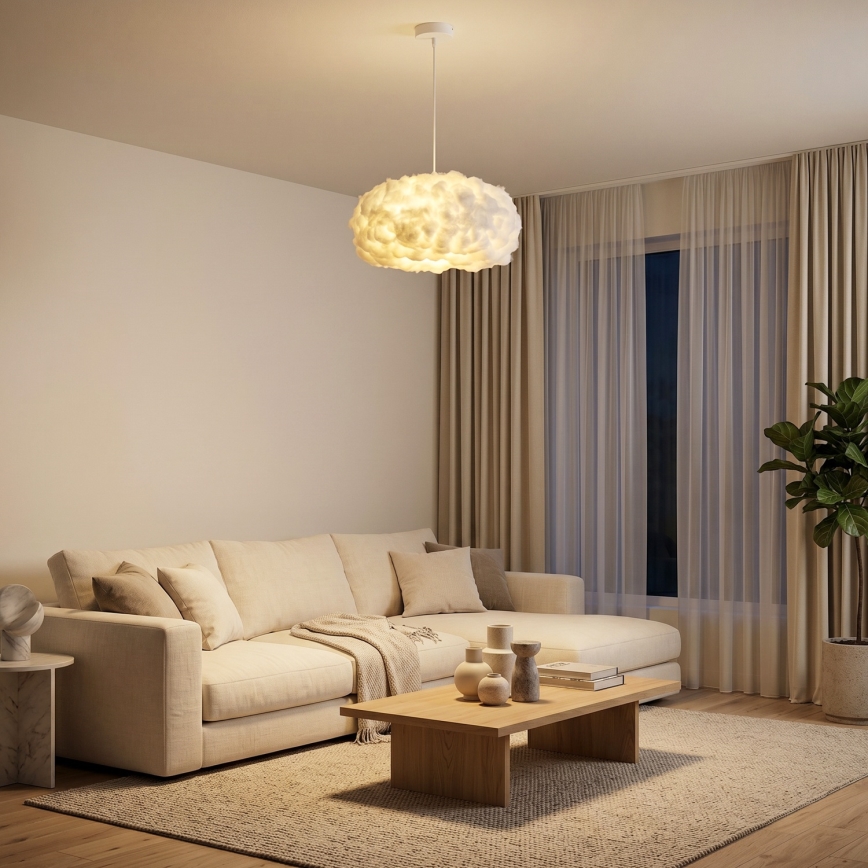 Brilagi - Lustră suspendată pe cablu SOLEAIR 1xE27/60W/230V Ø 45 cm albă
