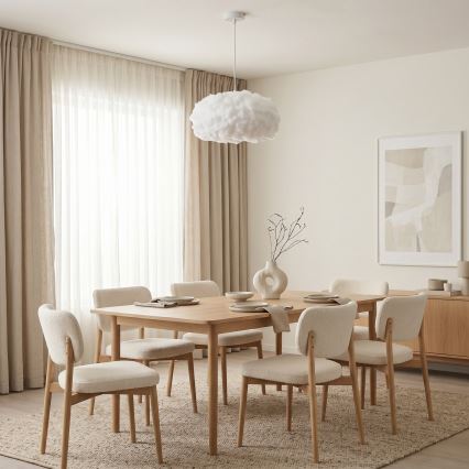 Brilagi - Lustră suspendată pe cablu SOLEAIR 1xE27/60W/230V Ø 45 cm albă