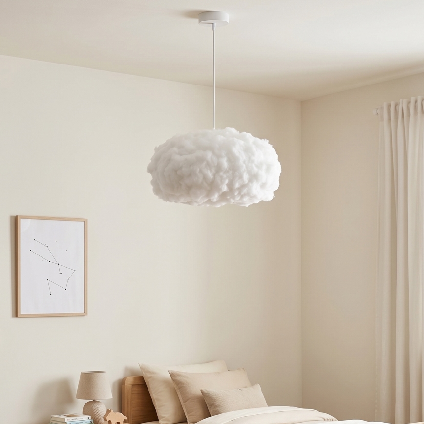 Brilagi - Lustră suspendată pe cablu SOLEAIR 1xE27/60W/230V Ø 45 cm albă