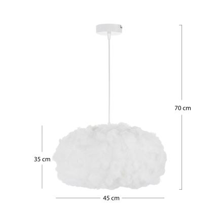 Brilagi - Lustră suspendată pe cablu SOLEAIR 1xE27/60W/230V Ø 45 cm albă