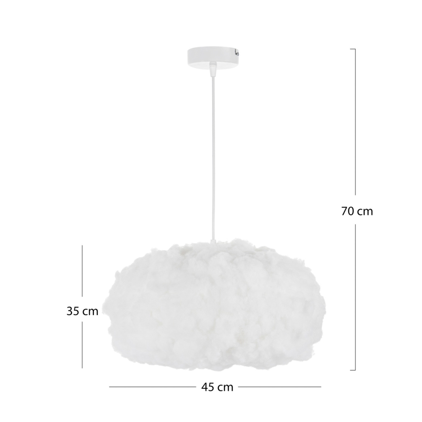 Brilagi - Lustră suspendată pe cablu SOLEAIR 1xE27/60W/230V Ø 45 cm albă
