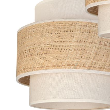 Brilagi - Lustră suspendată pe cablu SPACE 3xE27/60W/230V Ø 40 cm bej/crem