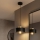 Brilagi - Lustră suspendată pe cablu SPRING 1xE27/60W/230V Ø20 cm negru/auriu