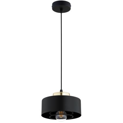 Brilagi - Lustră suspendată pe cablu SPRING 1xE27/60W/230V Ø20 cm negru/auriu