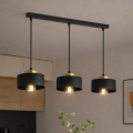 Brilagi - Lustră suspendată pe cablu SPRING 3xE27/60W/230V negru/auriu