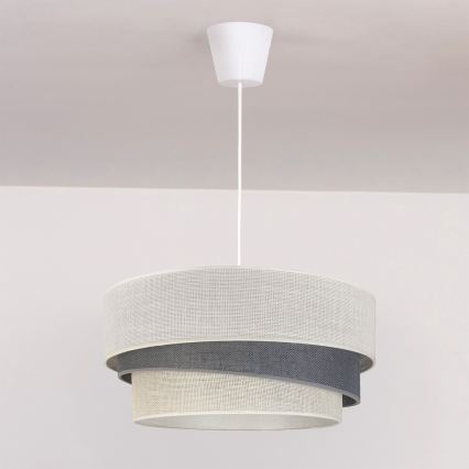 Brilagi - Lustra suspendată pe cablu TRIO, 1xE27/60W/230V, Ø 40 cm, crem/gri