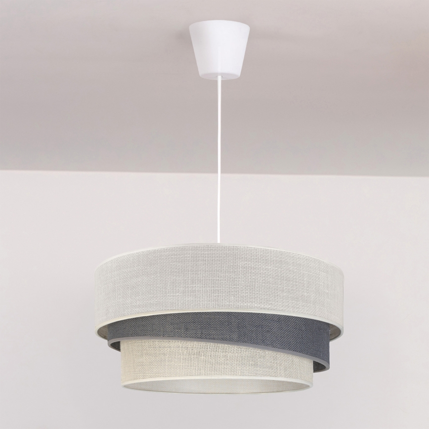 Brilagi - Lustra suspendată pe cablu TRIO, 1xE27/60W/230V, Ø 40 cm, crem/gri