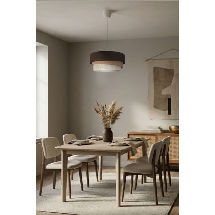 Brilagi - Lustră suspendată pe cablu TRIO, 1xE27/60W/230V, Ø 40 cm, maro/bej/alb