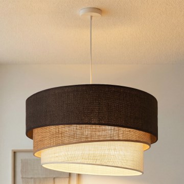 Brilagi - Lustră suspendată pe cablu TRIO, 3x E27/60W/230V, diametru 60 cm, maro/bej/alb