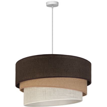 Brilagi - Lustră suspendată pe cablu TRIO, 3x E27/60W/230V, diametru 60 cm, maro/bej/alb