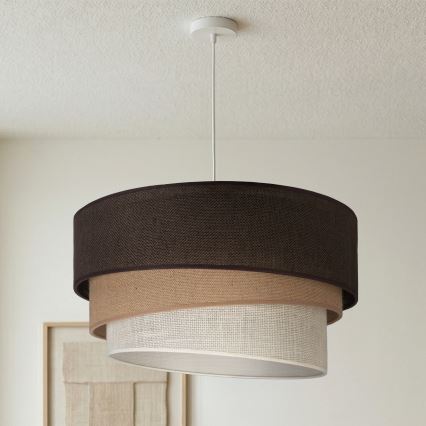 Brilagi - Lustră suspendată pe cablu TRIO, 3x E27/60W/230V, diametru 60 cm, maro/bej/alb