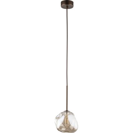 Brilagi - Lustră suspendată pe cablu VULCANO 1xG9/8W/230V bronz/bej fumuriu