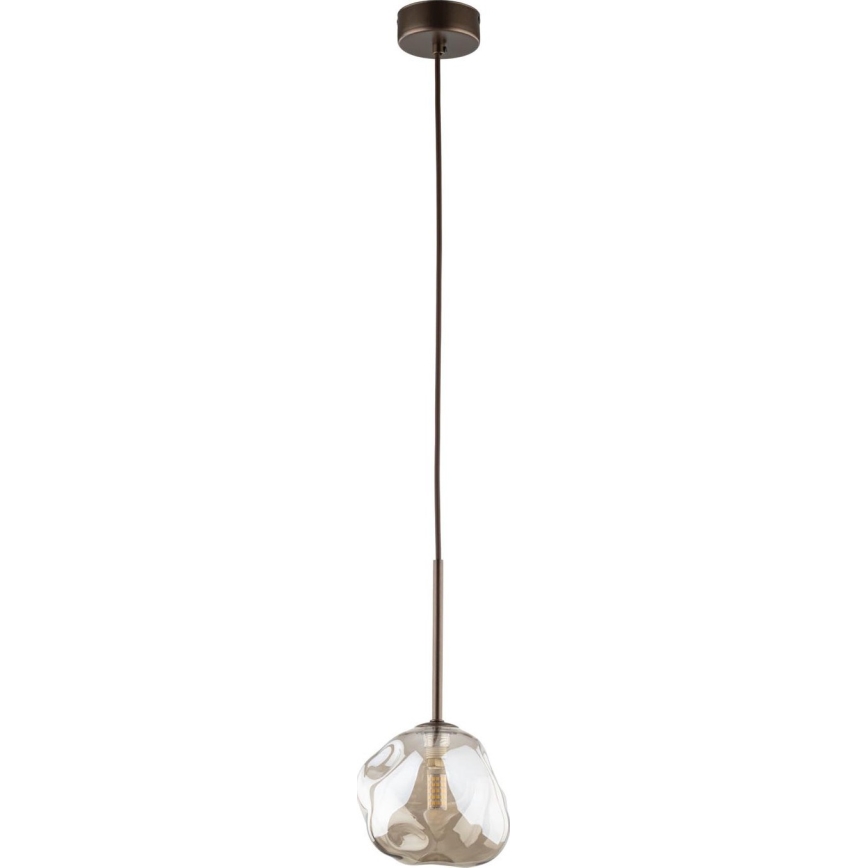 Brilagi - Lustră suspendată pe cablu VULCANO 1xG9/8W/230V bronz/bej fumuriu