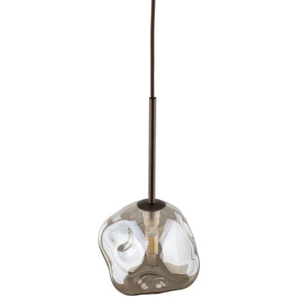 Brilagi - Lustră suspendată pe cablu VULCANO 1xG9/8W/230V bronz/bej fumuriu