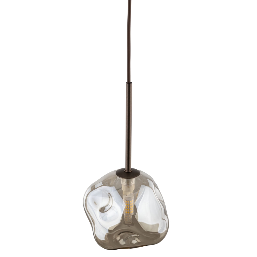 Brilagi - Lustră suspendată pe cablu VULCANO 1xG9/8W/230V bronz/bej fumuriu