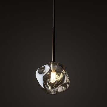 Brilagi - Lustră suspendată pe cablu VULCANO 1xG9/8W/230V, diam. 15 cm, bronz/bej fumuriu