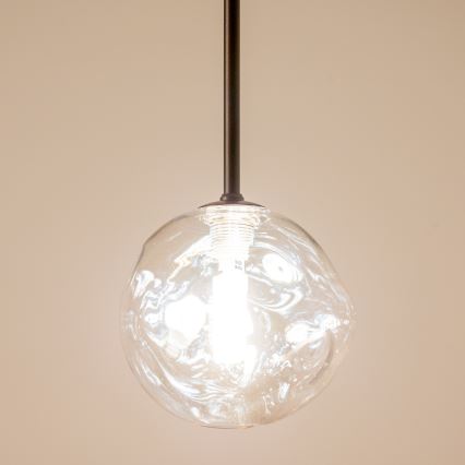 BRILAGI - Lustră suspendată pe cablu VULCANO 1xG9/8W/230V, diam. 15 cm, bronz/bej fumuriu