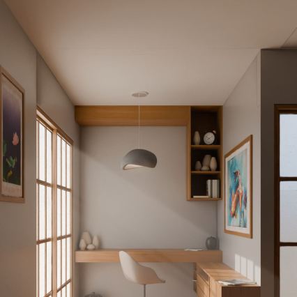 Brilagi - Lustră suspendată pe cablu WABI SABI, 1x E27/40W/230V, Ø 35 cm, gri