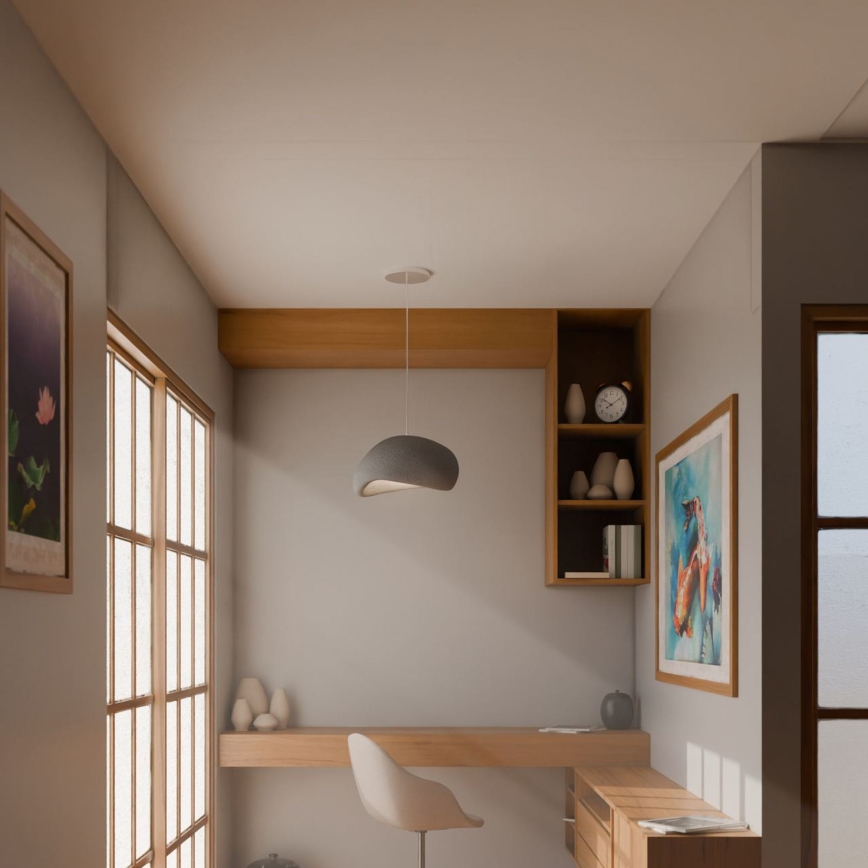 Brilagi - Lustră suspendată pe cablu WABI SABI, 1x E27/40W/230V, Ø 35 cm, gri