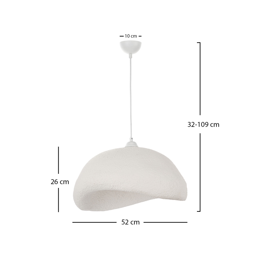 Brilagi - Lustră suspendată pe cablu WABI SABI 1xE27/40W/230V Ø 52 cm alb