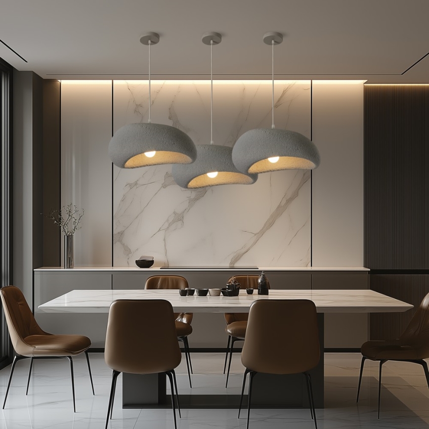 BRILAGI - Lustră suspendată pe cablu WABI SABI 1xE27/60W/230V Ø 40 cm gri