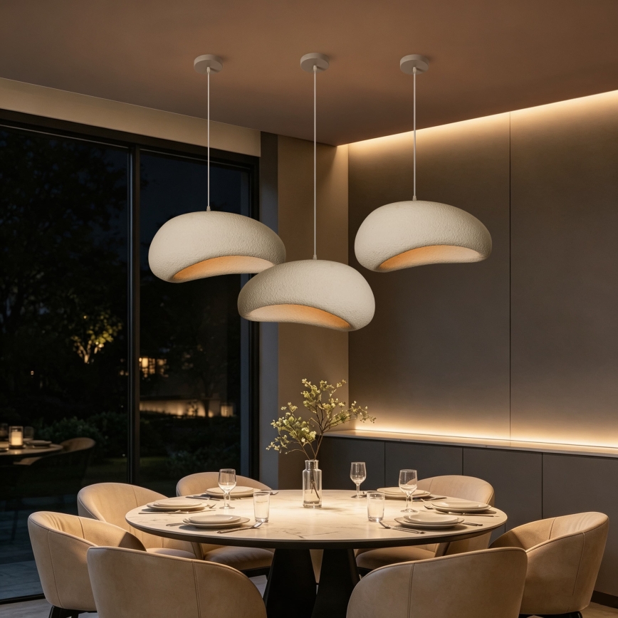 BRILAGI - Lustră suspendată pe cablu WABI SABI 1xE27/60W/230V Ø 50 cm albă
