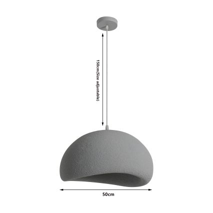BRILAGI - Lustră suspendată pe cablu WABI SABI 1xE27/60W/230V Ø 50 cm gri